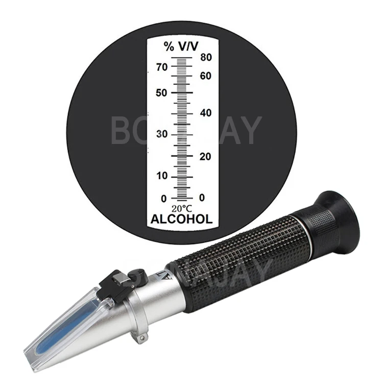 0-80% Alcohol Refractometer Test liquor Meter Measure Instruments Handheld 