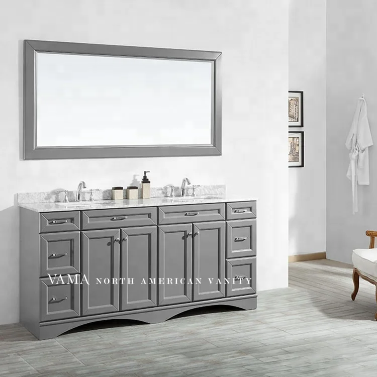 Vama 72 Inch Foshan Factory Wholesale Double Sinks Bathroom Vanity