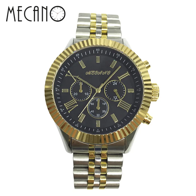 

High Quality Sapphire Crystal Western 10ATM Waterproof Wrist Watch, Silver&gold&white/silver&gold&black