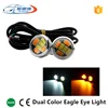 23MM 5630 5730 Chip 6SMD Car Led Eagle Eye Light DC 12V Dual Color Auto Daytime Running Lamp White + Amber DRL Turn Signal Light
