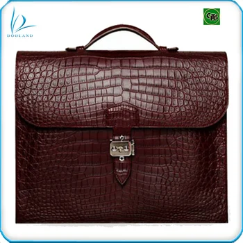 crocodile skin briefcase