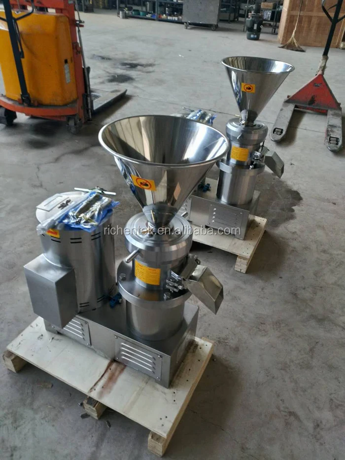 Automatic Almond Cocoa Roaster Rose Jam Grinder Pistachio Seseme Paste Grinding Peanuts Butter Making Machine Production Line