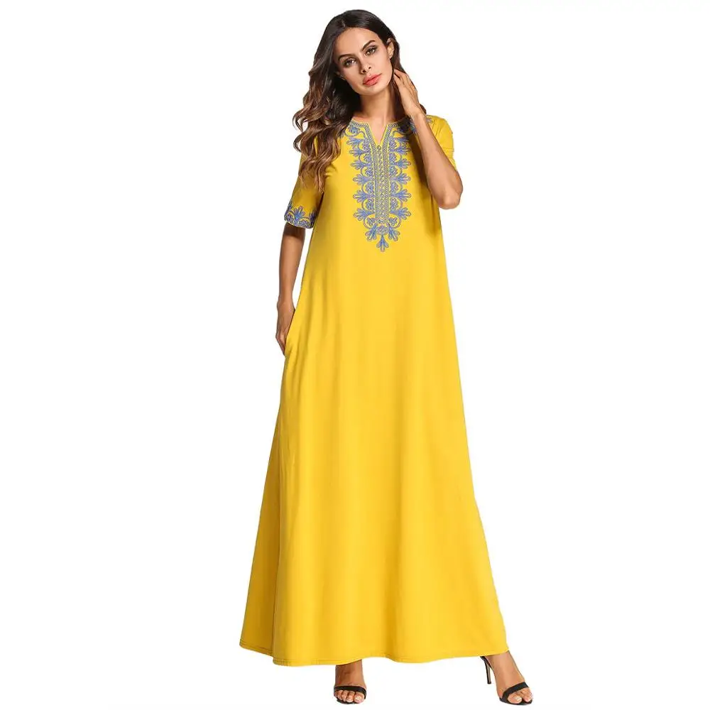 

Modest Fashion Maxi Dress Ladies Abaya Women Wholesale Muslim Dress Turkey Clothing