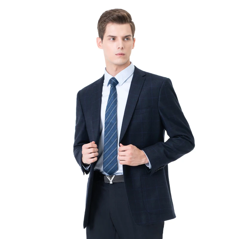 

2018 Latest Custom Made Single Breasted Navy Blue Slim Fit Business Suit for Men OEM, Black blue red purple