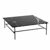 2019 hot sale black square marble top coffee table for restaurant and home