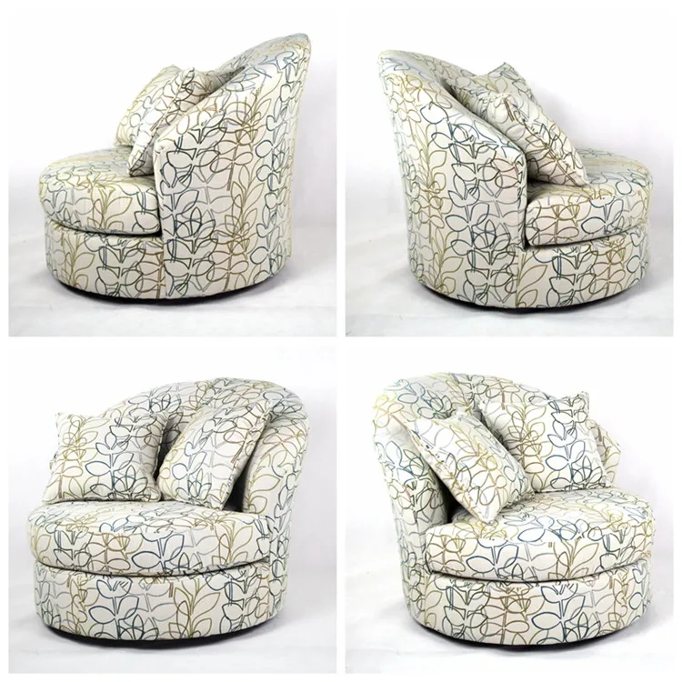 China wholesale new fashion designs combo pattern large round sofa chair