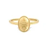 Boho Women Jewelry Gold 18k Plated Antique Signet Bee Ring