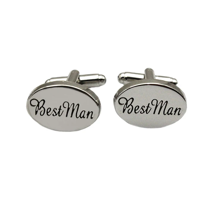 
Wholesale Letter Groomsman Best man Page boy Usher Engagement Party Mens blank Wedding Cufflinks 