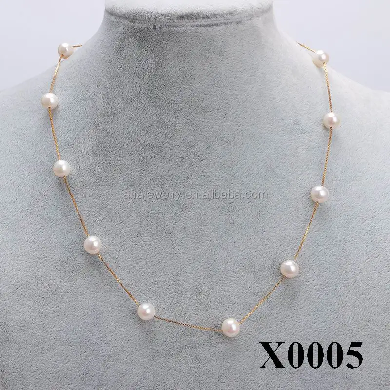

Beautiful Natural Freshwater Design Pearl Necklace 925 Sterling Silver Necklace, N/a