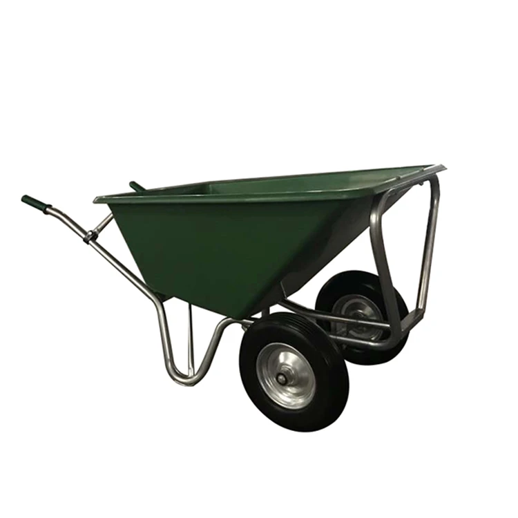 Durable Plastic Tray Wheelbarrows Decorative Garden Agriculture Metal