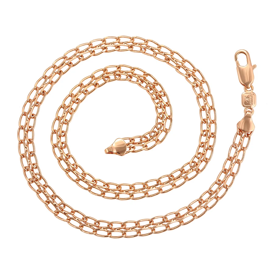 

45052 xuping rose gold wholesale jewelry environmental copper chain neutral necklace