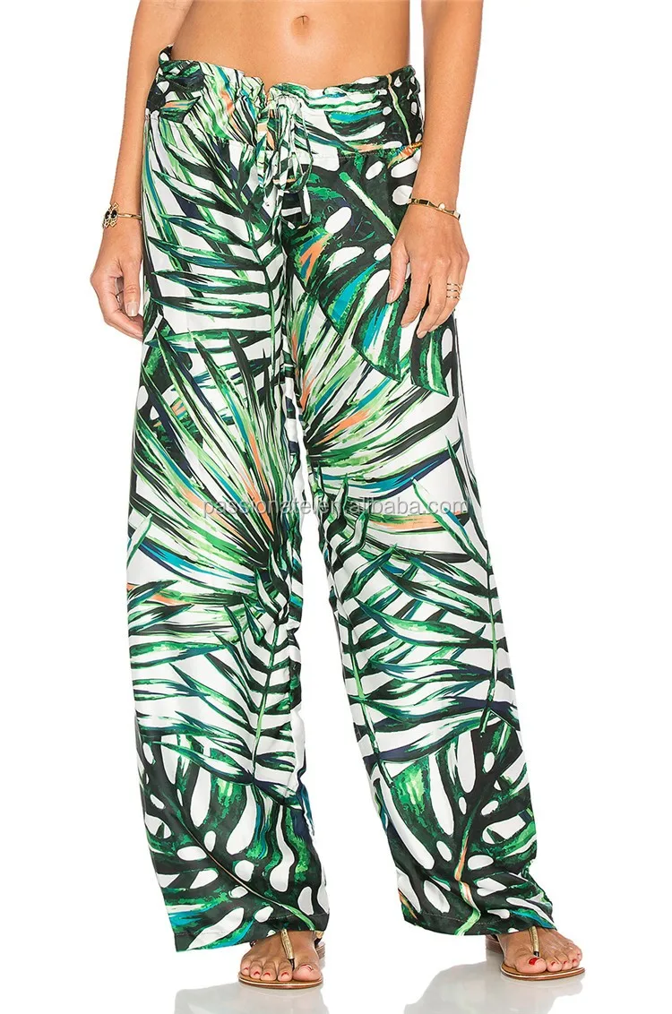 silk beach pants