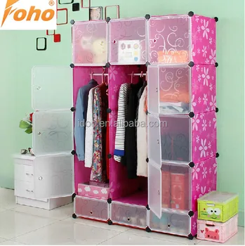 Large Capacity Assemble Plastic Portable Wardrobe Closet Storage