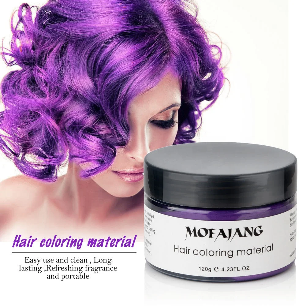 

120g private label temporary popular hair dye hair color wax, 7 colors