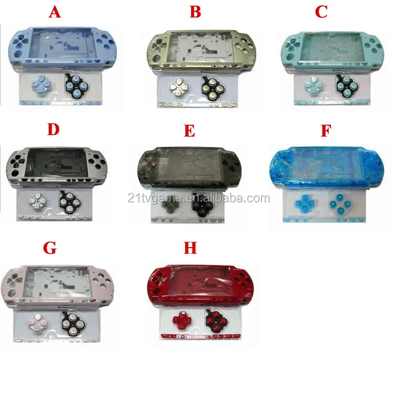 

17 Colors Available !!! 100% Fit Full Housing Shell Cover Case For PSP 2000 With Buttons Kit