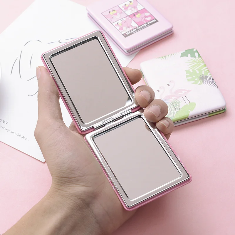 
Custom Print Logo Cute Acrylic Pocket Round Mini Make Up Hand Mirror For Makeup Small Vanity Mirror 