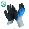 blue nitrile and black latex foam Double coating work gloves