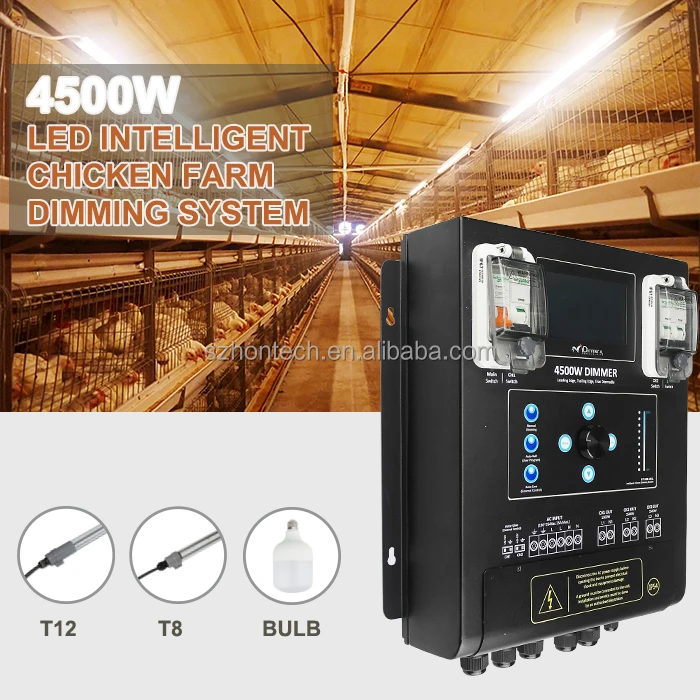 Intelligent lighting dimmer control 4500W for Poultry LED light for Hatchery