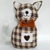 Wholesale funny animal cat shaped fabric door stop