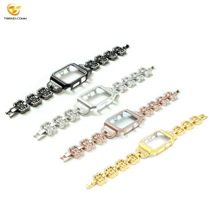 

Diamond Beaded Strap Aluminium Stainless Steel for Apple Watch Band, 2021 Luxury Fashion  4 Color for You Choose