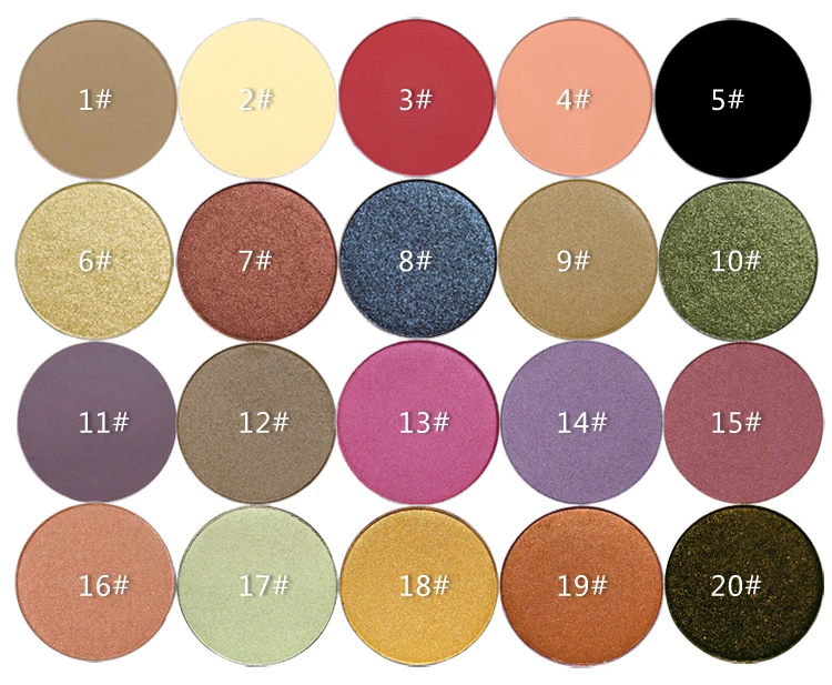 

Wholesale high pigment Eyeshadow pan Makeup Cosmetic Pressed single Eyeshadow pans custom your own brand