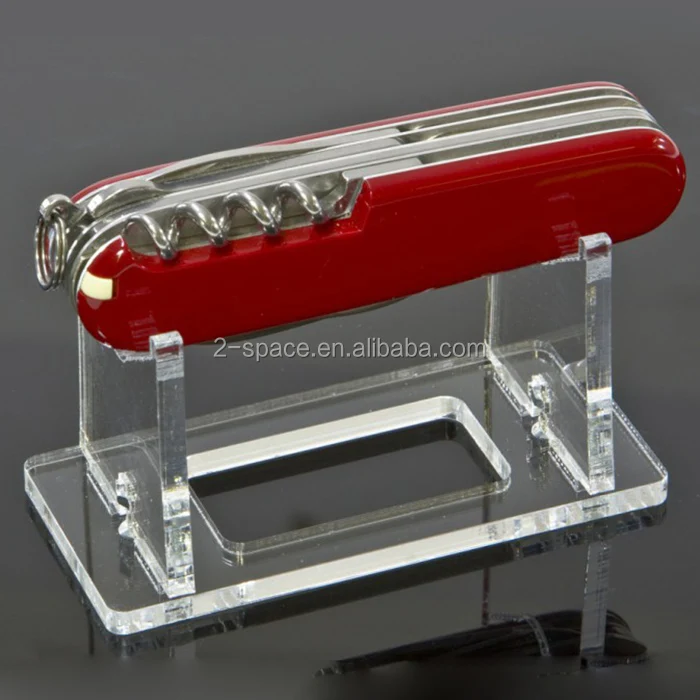 Clear Daggers Display Stand Collection Size Optional Acrylic Pocket