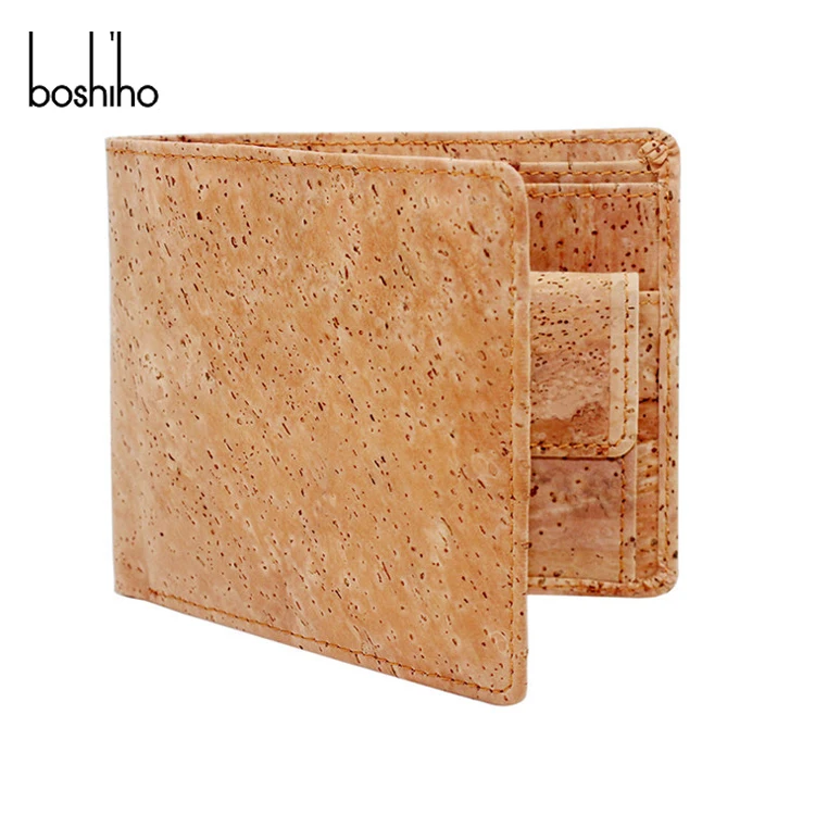 

boshiho Hot Sell vegan cork Customized Logo RFID Men Wallet for men