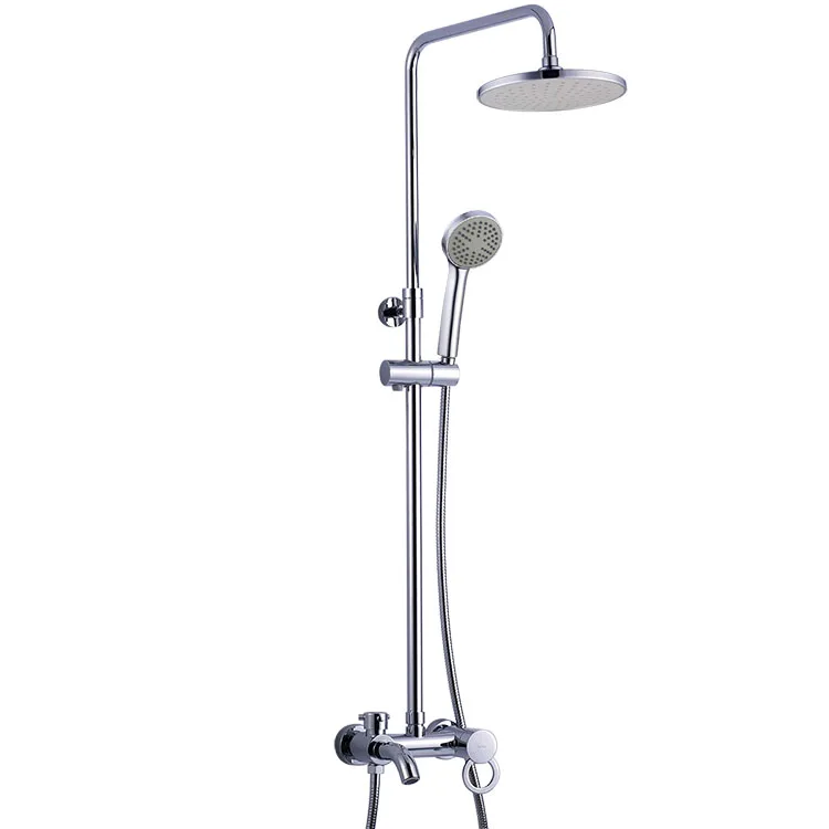 JOINSUN wall mounted single handle bathroom rain shower faucet set