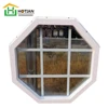 High quality fixed curved glass windows round arch top double glazing pvc office casement window