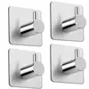 Set of 2 Circular towel hook Stainless Steel Self Adhesive Stick Hook Home Kitchen Wall Door hook