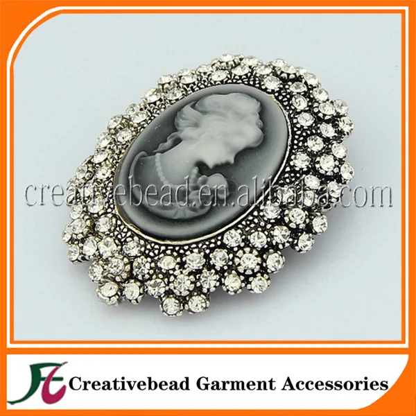 Hot Sale Rhinestone Antique Brooches Vintage Brooches And Pins Cameo