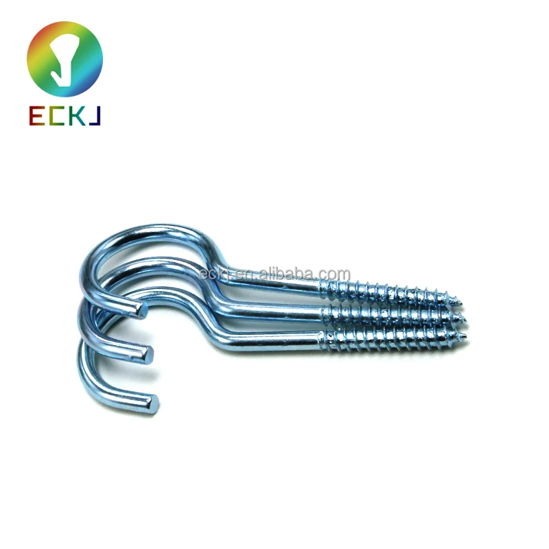 
Zinc Plated Metal hook screw Open Eye Screw hook carbon steel wood thread eye hook screw 