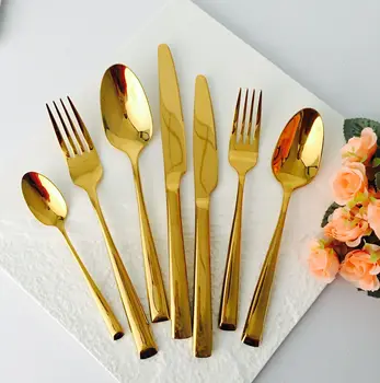 gold flatware luxury usa silverware bulk larger