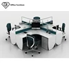 4 Seat Office Workstation Modern Modular Office Partition Staff Table Divider