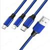 China wholesale OEM Custom Micro 2 in 1 Cabel USB Phone Charging Data Transmission nylon USB Cable