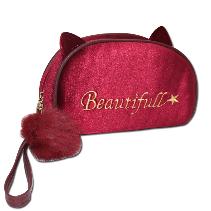 cat velvet cosmetic bag1.jpg