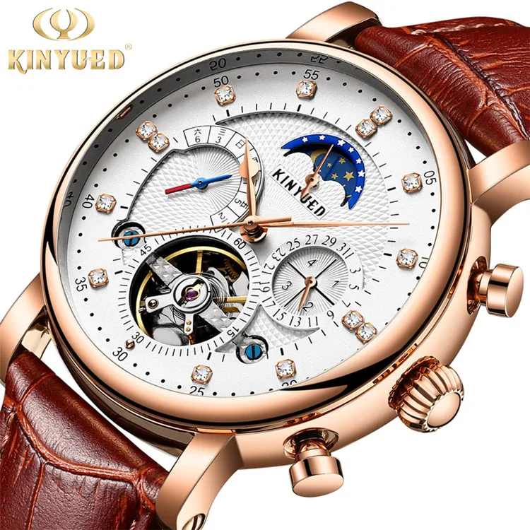 

42mm Automatic Watch Kinyued Luxury Mens Business Wrist Watch