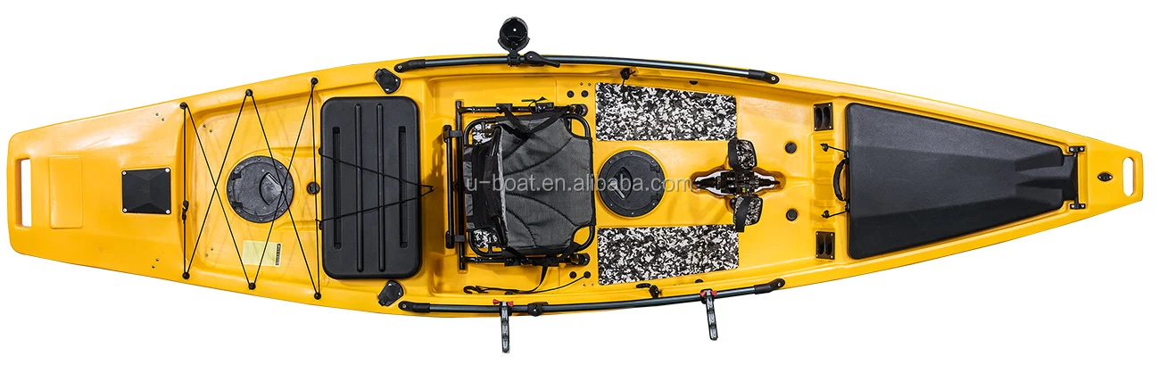 CE-Marked good plastic kayaks en venta single sit-on-top with flexible pedal drive system fishing canoe&boat&kayak with rudder