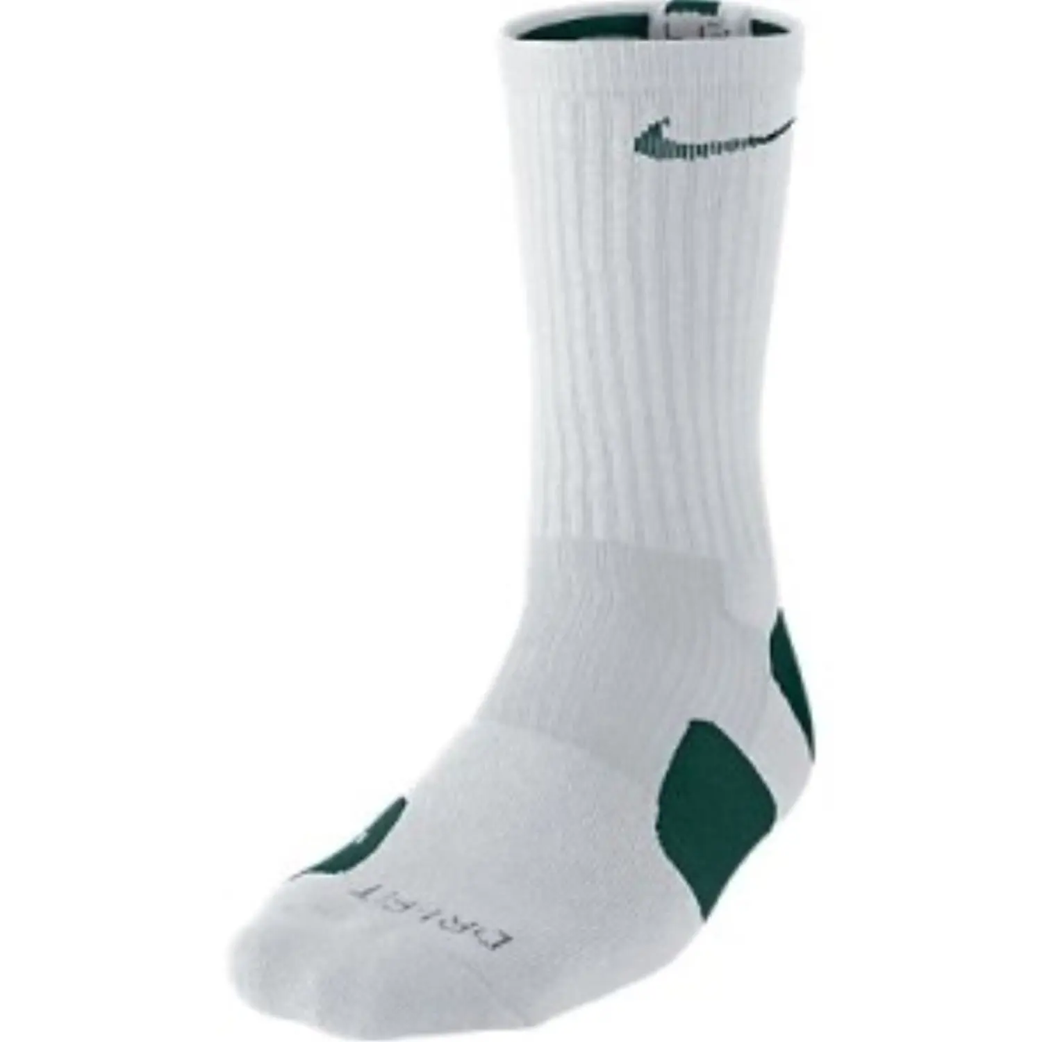 green and white nike socks