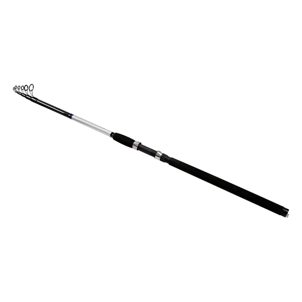 

3.6M super hard tone (double foot guide ring) carbon sea fishing rod lure telescopic casting fishing rods, Black