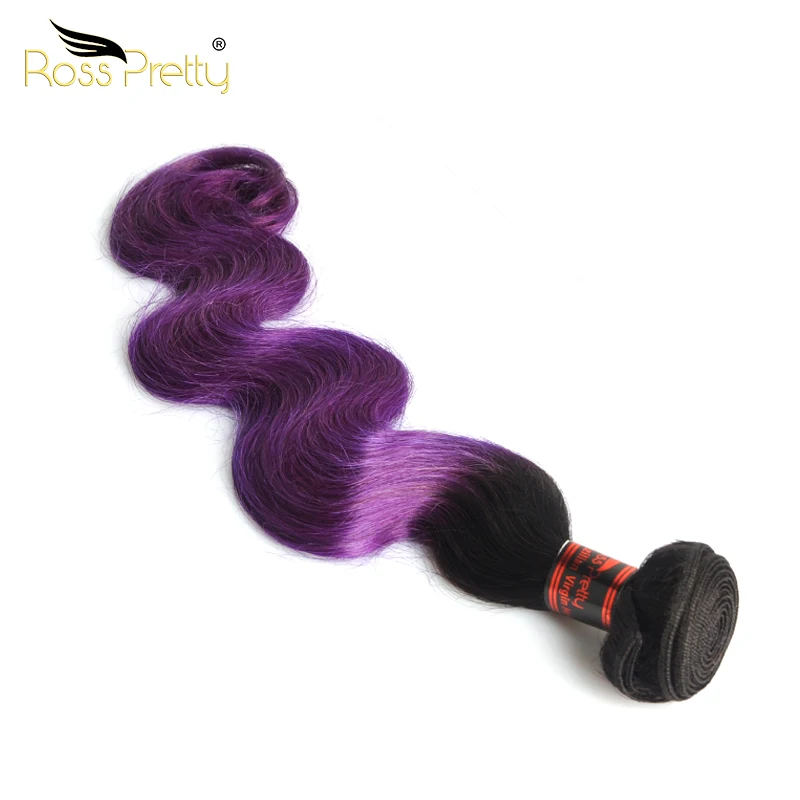 
Ross Pretty Top Sale High Quality 1b Purple Remy Body Wave Color Slavic 100% Human Hair Extensions Wholesale 