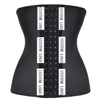 

Custom Logo Private Label 9 Steel Boned Adjustable 3 Hooks Slimming belt Women Latex Waist Trainer