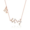 Modern Scorpio Qings 925 Sterling Silver Rose Gold Plated Necklace For Scorpio Girls