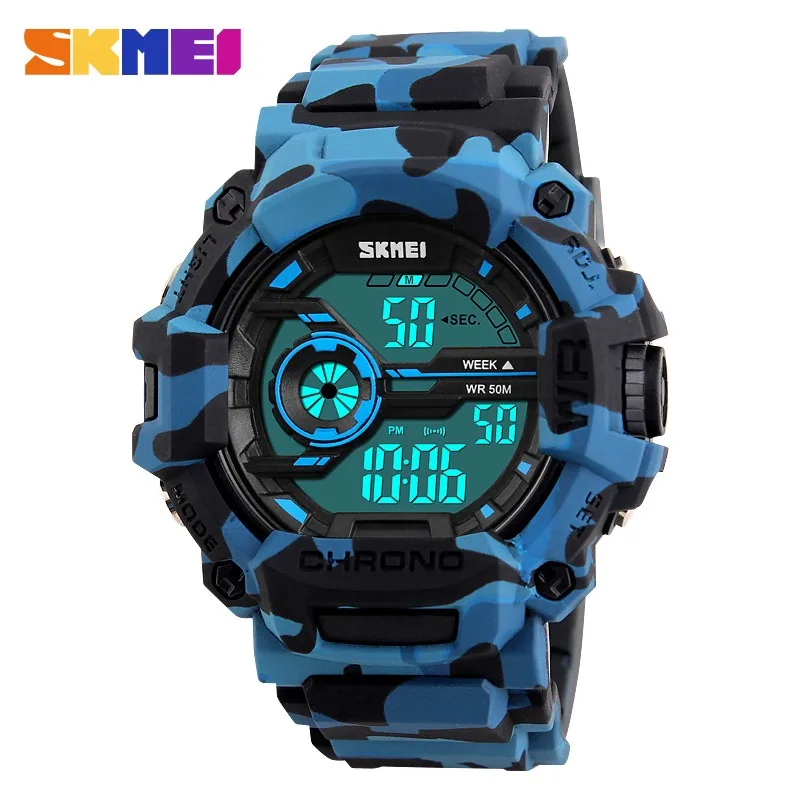 

Fashion Casual SKMEI Brand Waterproof Digital Watch Men Military Sports Watches G Style LED Mens Dress Wristwatches