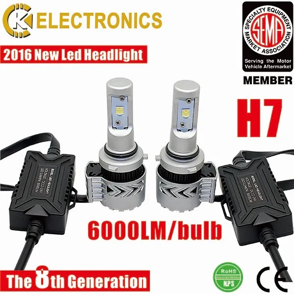 80w h7 auto 9007 led headlight with cree led car headlight h11