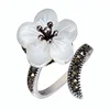 Creative 925 Silver Exclusive Flower zircon ring