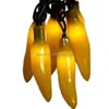 35 Chili Pepper String Lights, Outdoor Plug-In, Yellow