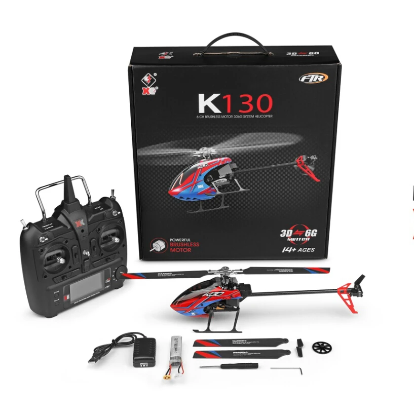 

XK K130 2.4G 3D6G System Flybarless Remote Control Brushless Helicopter RTF RC helicopter 6ch