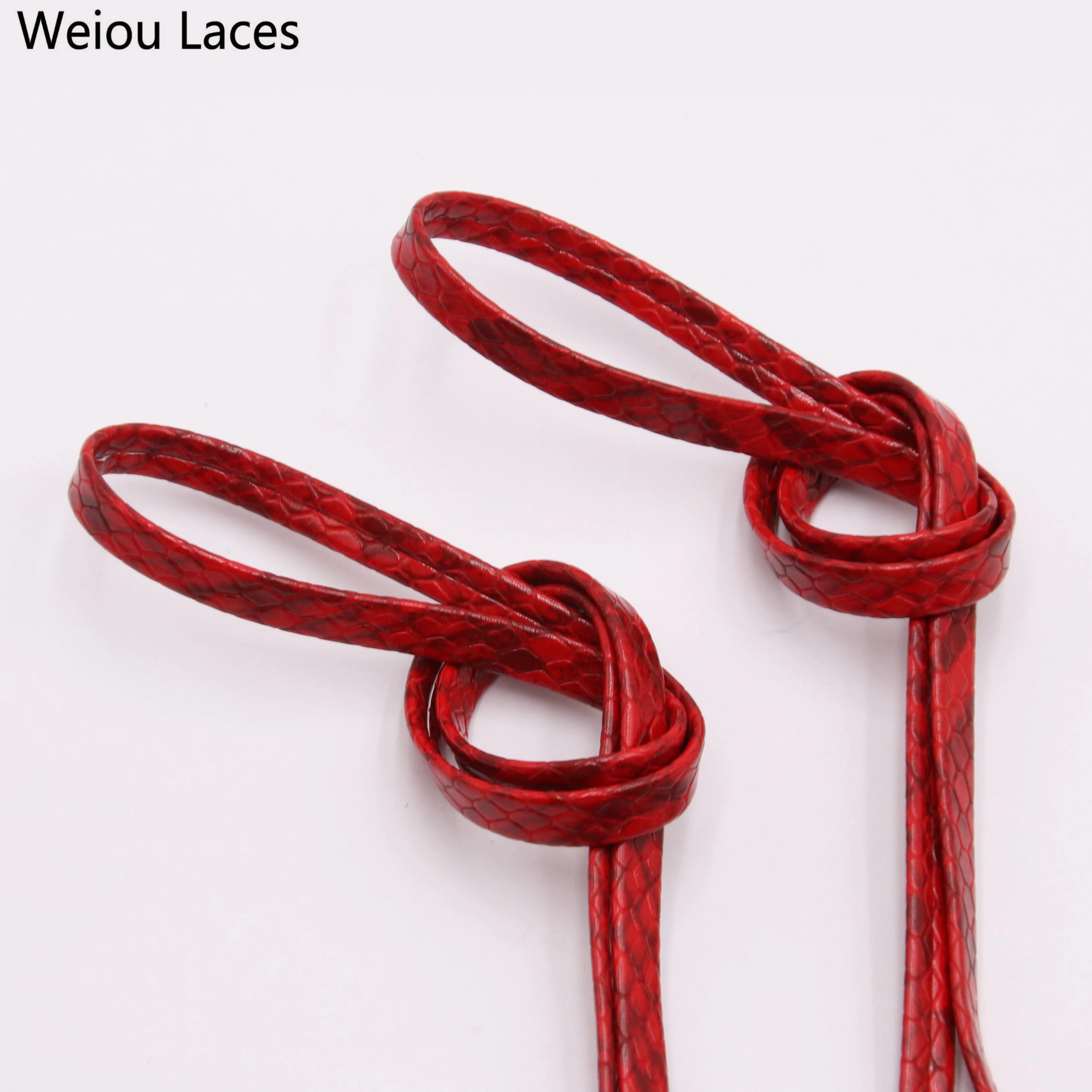 Weiou Snakeskin Leather Shoelace Real Leather Made Elegant Premium ...