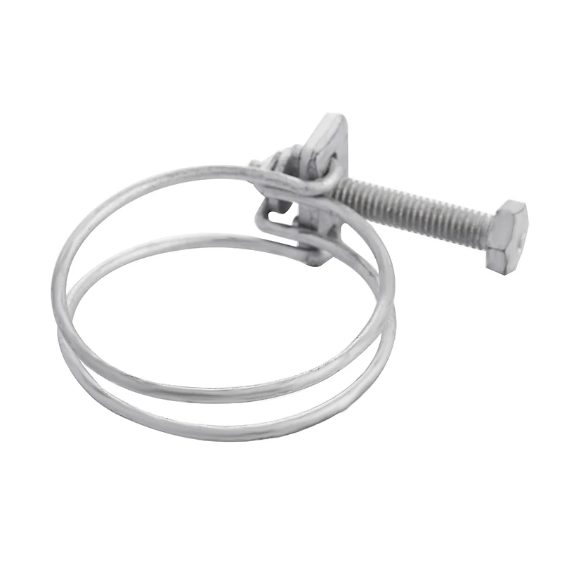 Double Wires Flexible Metal Spring Hose Clamp Manufacturers Adjustable